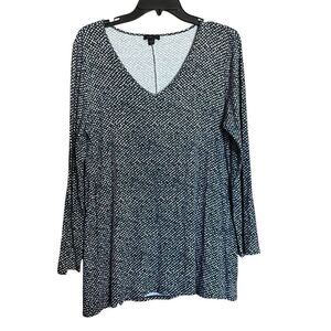 J Jill Wearever Collection Tunic Top Women Medium Petite Multicolor Scoop Blouse